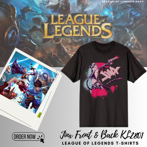Jinx Front & Back KL2801 League Of Legends T-Shirts